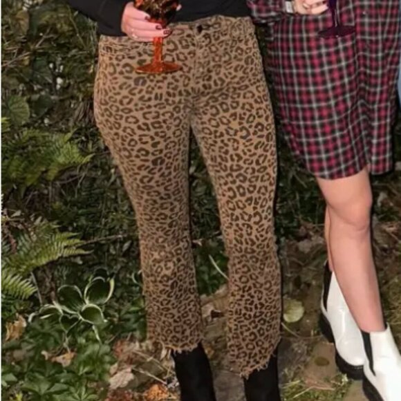 DL1961 High Rise Jeans Cropped FLATTERING Jaguar Animal Print Jeans 25 - Picture 8 of 14